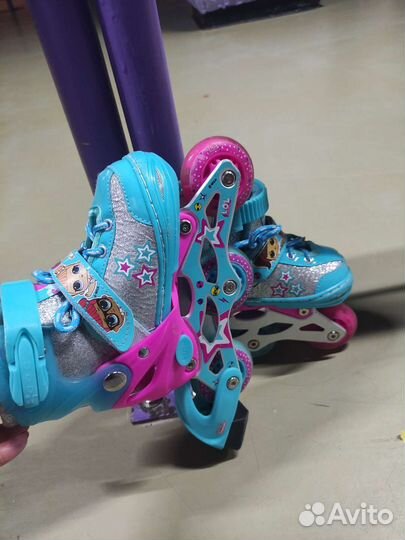 Роликовые коньки детские раздвижные