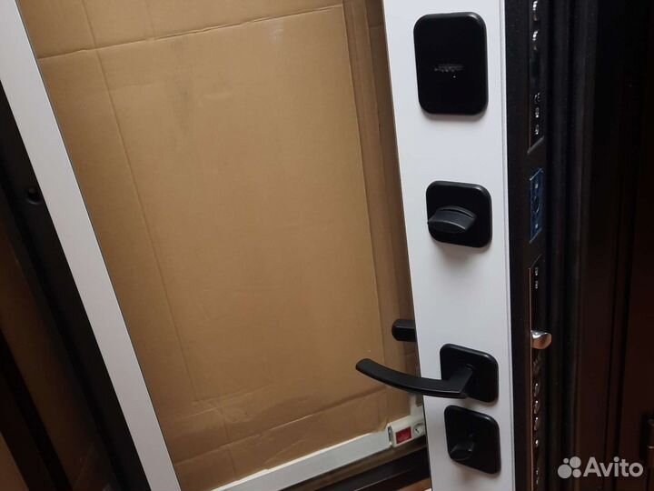 Двери входные в квартиру, с зеркалом