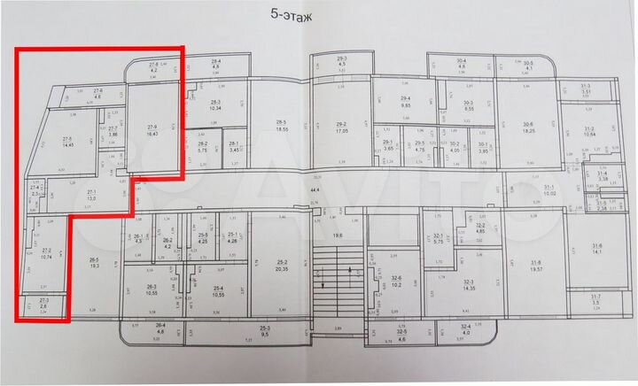 2-к. квартира, 60,8 м², 5/7 эт.