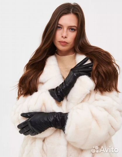 Перчатки женские кожаные новые