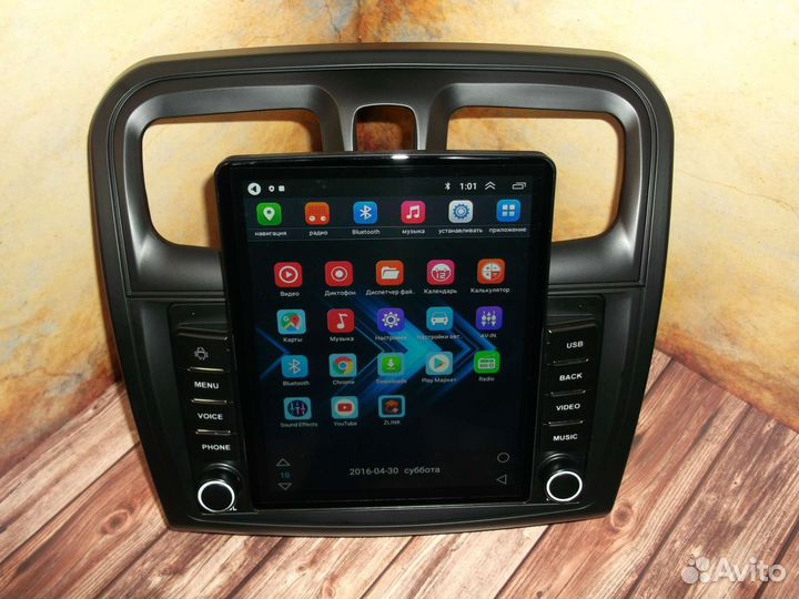 Магнитола Renault Logan 2 Android типа Tesla