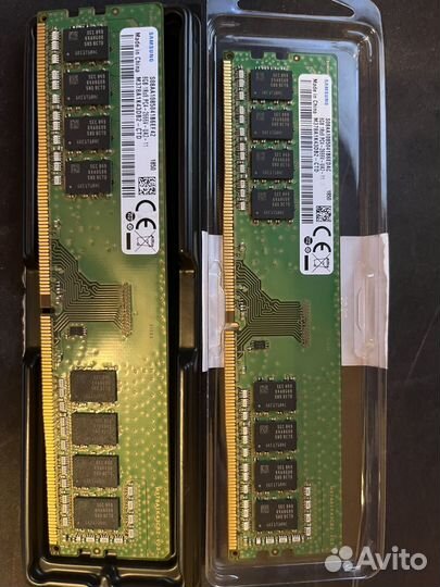 Два модуля памяти samsung ddr4 16gb 2666