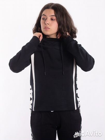 Женская толстовка/свитшот Kappa Hoodie Black