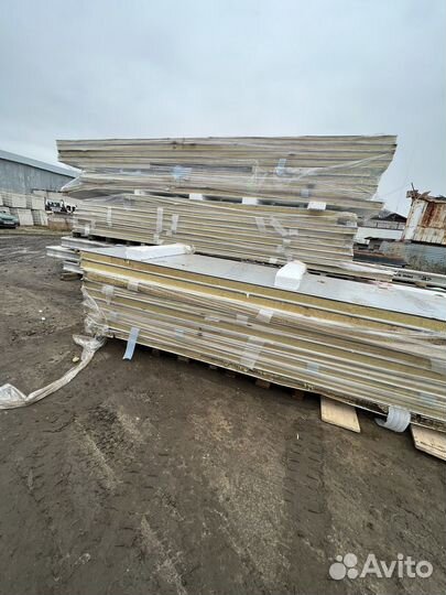 Сердвич панели 100 мм, мин вата, стеновые, 6 мет