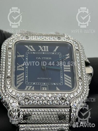 Часы Cartier Santos 40mm Diamond Blue