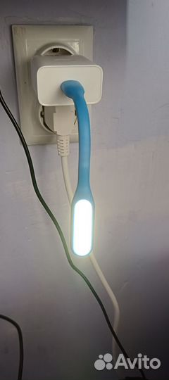 Подсветка для ноутбука (USB фонарик) голубой