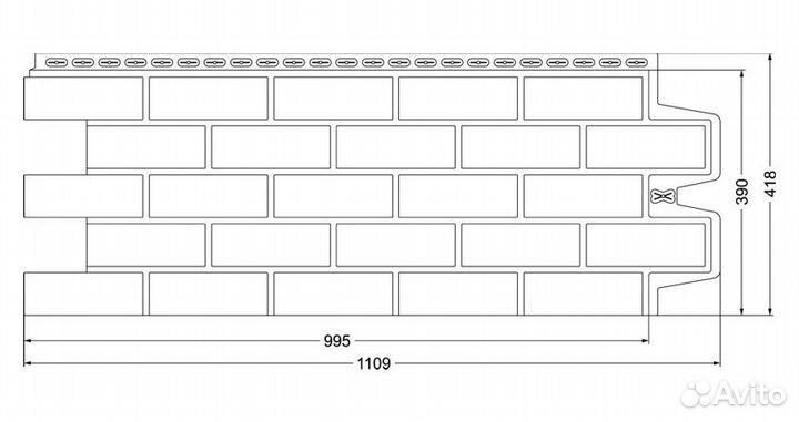 Фасадные панели Grand Line Кирпич Состаренный classic Бежевый