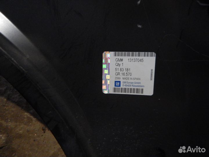 Крыло заднее левое Opel Meriva А