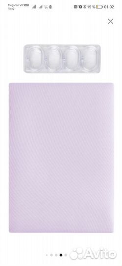 Шторка для ванной 200х180см, цвет лавандовый