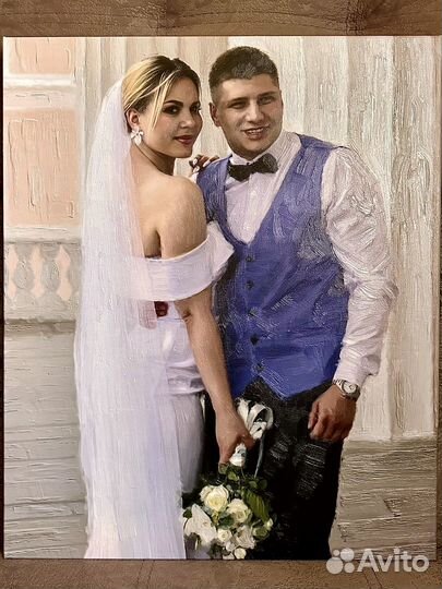 Портрет на холсте в стиле масло