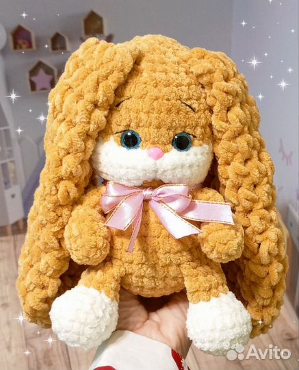 Вязаная Зайка Лялечка Заяц игрушки ручная работа