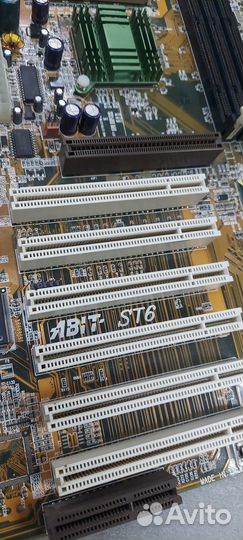 Материнская плата S370 abit ST6 + Celeron 1100A