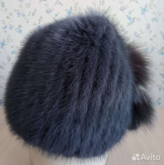 Шапка вязаная 1) норка,2) кролик рекс