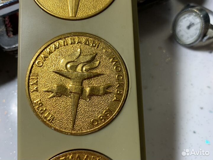 Набор жетонов монет медалей олимпиада 80