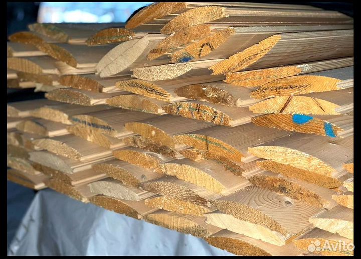 Блокхаус: сухая, ель, 1-2 сорт, 28х146х3, 1000м3/м