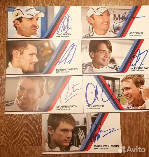 Автографы гонщиков DTM BMW Motorsport 2013