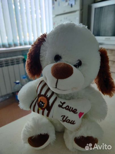 Плюшевая собака мягкая игрушка в отл состоянии