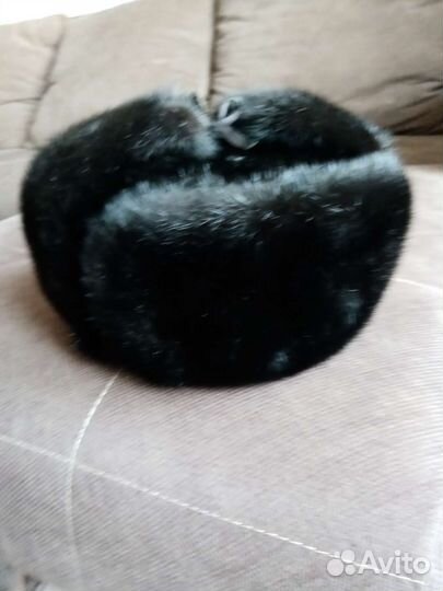 Норковая шапка мужская ушанка