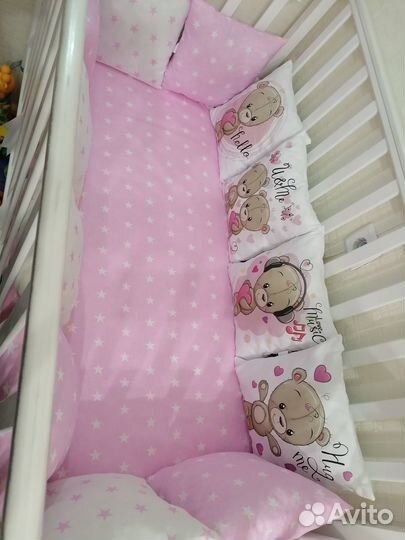 Бортики в детскую кроватку новые