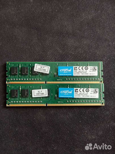 Оперативная память Crucial DDR3L 4 gb