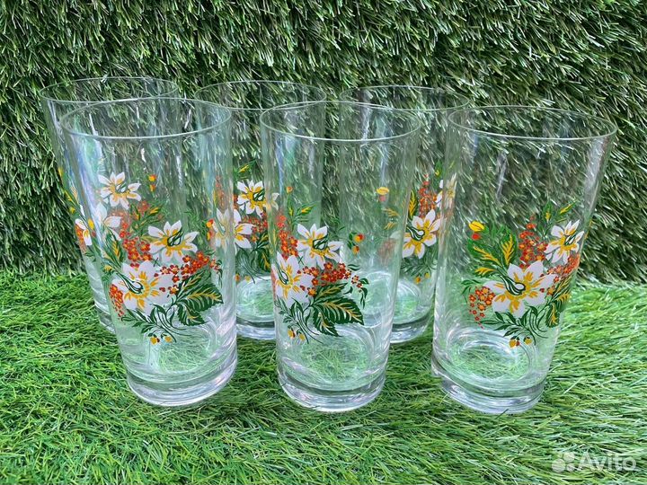 Стаканы стеклянные 6 штук