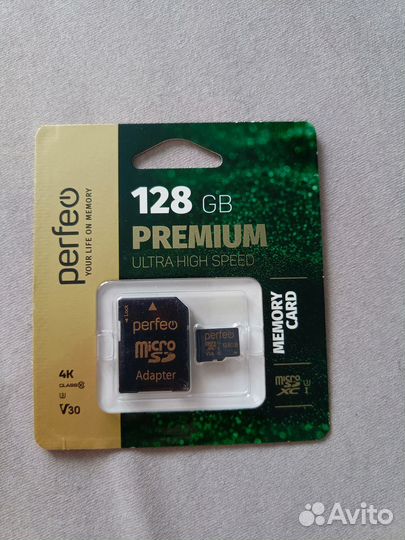 Карта памяти microsd 128Gb Perfeo 90mb/s