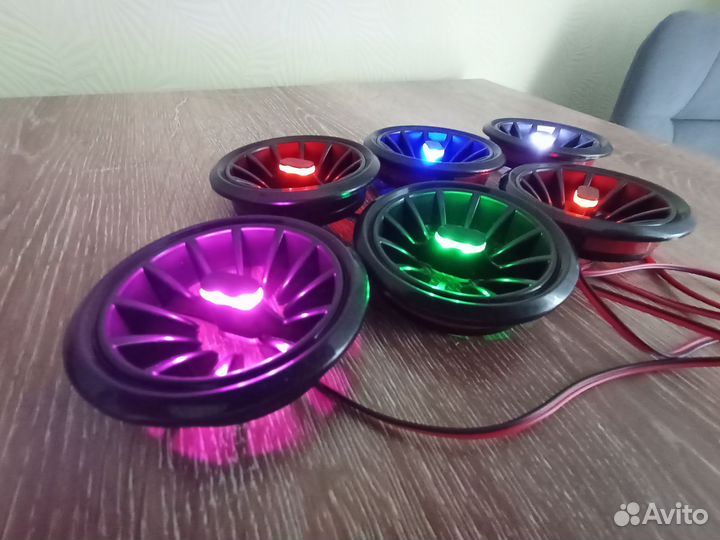 Дефлекторы воздуховода в стиле amg с подсветкой