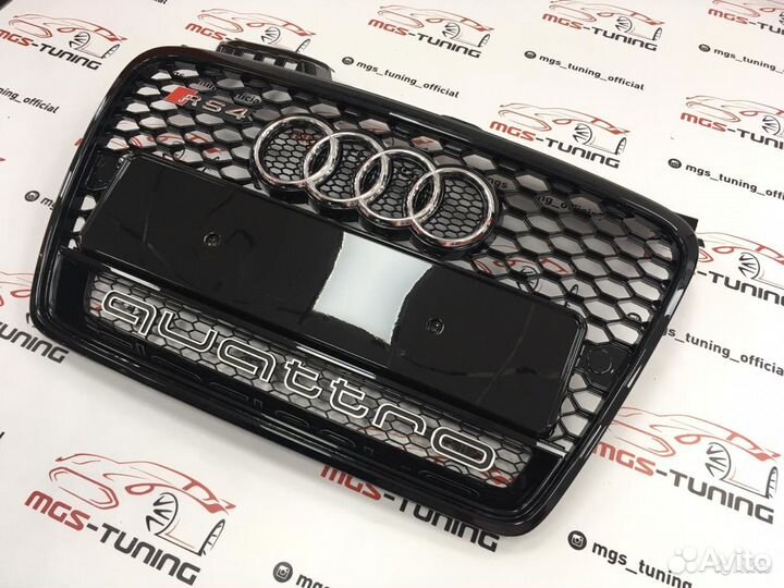 Решетка Audi A4 04-07гг. В стиле RS4 #1