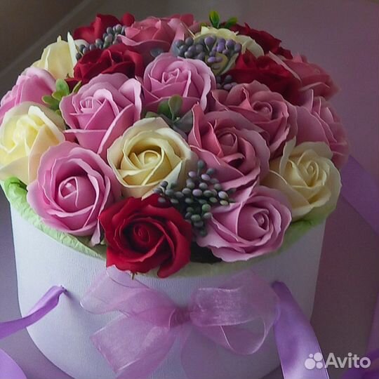 Цветы букет из мыла