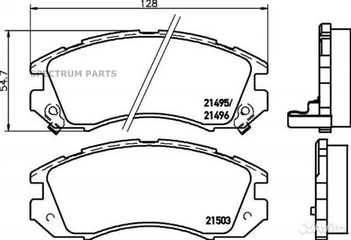 Колодки тормозные дисковые перед (PF-7248) nisshin