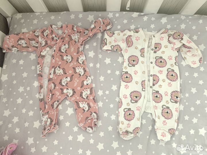 Вещи для недоношенных, р 46-50, на девочек