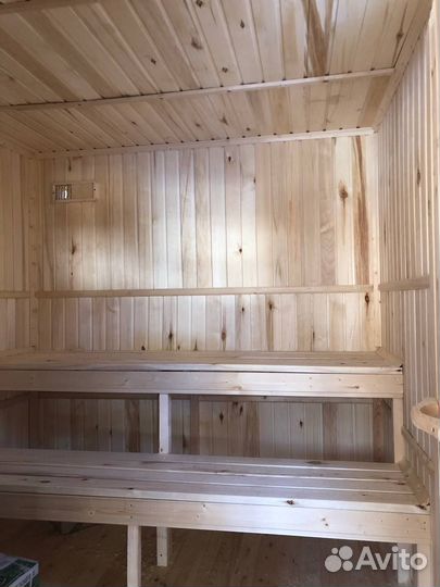 Транспортабельная баня из бруса проф. 3 х 2.3 м