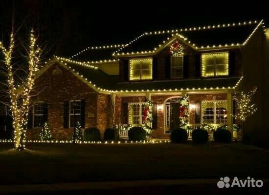 Праздничное украшение домов