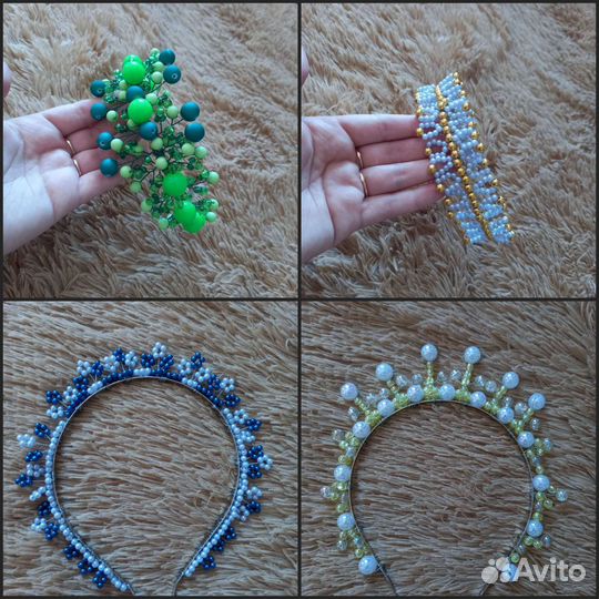 Ободок для волос ручной работы