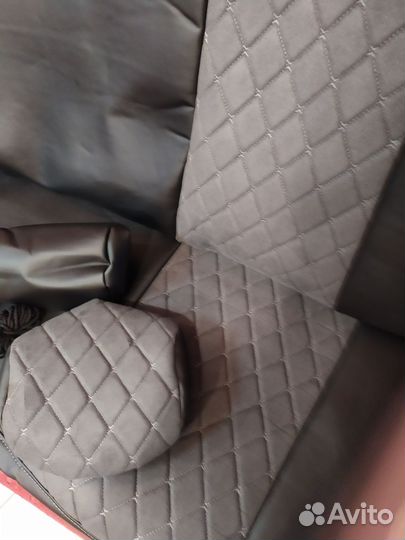 Чехлы renault megane 2 с алькантарой в ромб серый