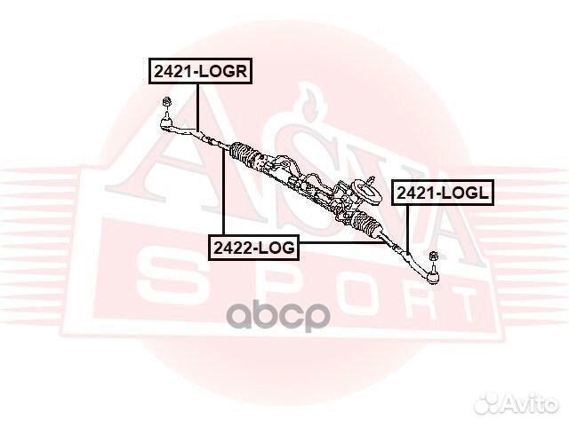 Наконечник рулевой левый 2421-logl asva