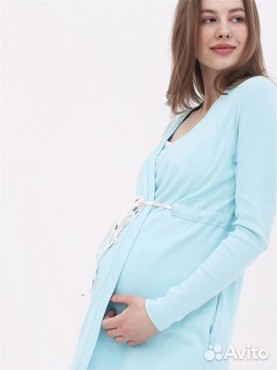 Ночнушка и халат для беременных и кормящих