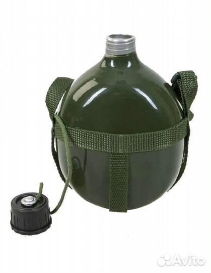 Фляга 1л алюминиевая с ремешком для переноски