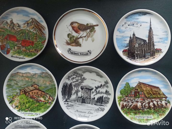 Декоративные тарелки с городами