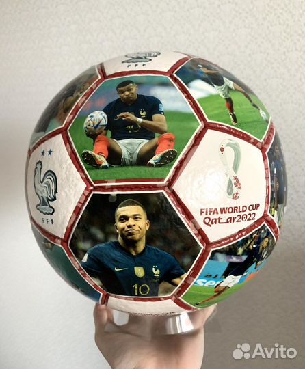 Мяч футбольный сувенирный #5 с автографом Мбаппе