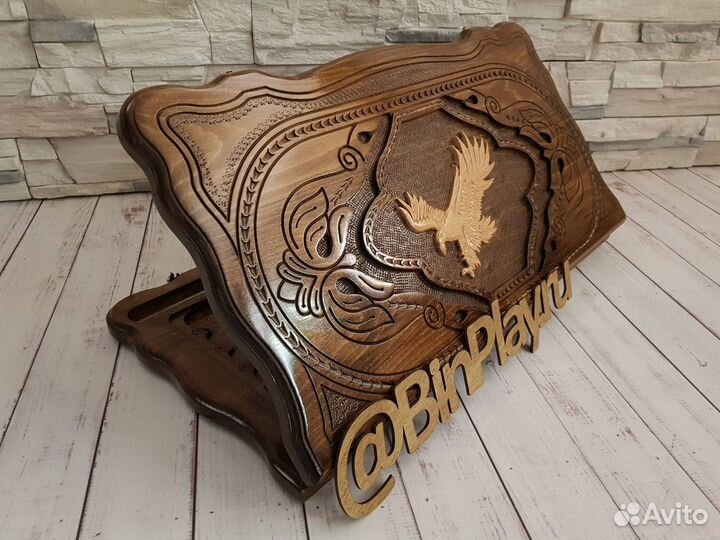 Нарды резные Белый орёл классика