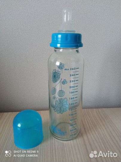 Бутылочка для кормления стеклянная