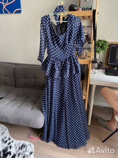 Платье макси LN family в горошек