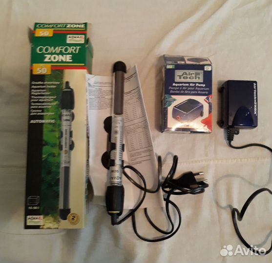 Грелка и компрессор для аквариума