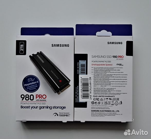 SSD Samsung 980 Pro m2 PCIe4 1Tb с радиатором