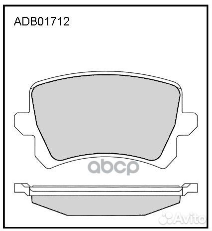 Колодки тормозные дисковые зад ADB01712 ALL