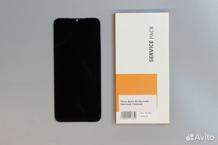 Tecno Spark 8C Дисплей Оригинал (Черный)