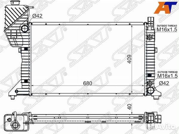 Радиатор mercedes, mercedes sprinter, mercedes spr