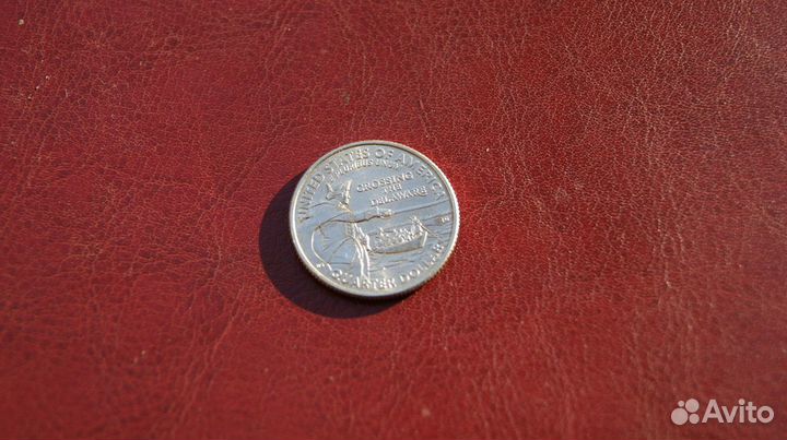 25 центов Дж. Вашингтон форсирует Делавэр