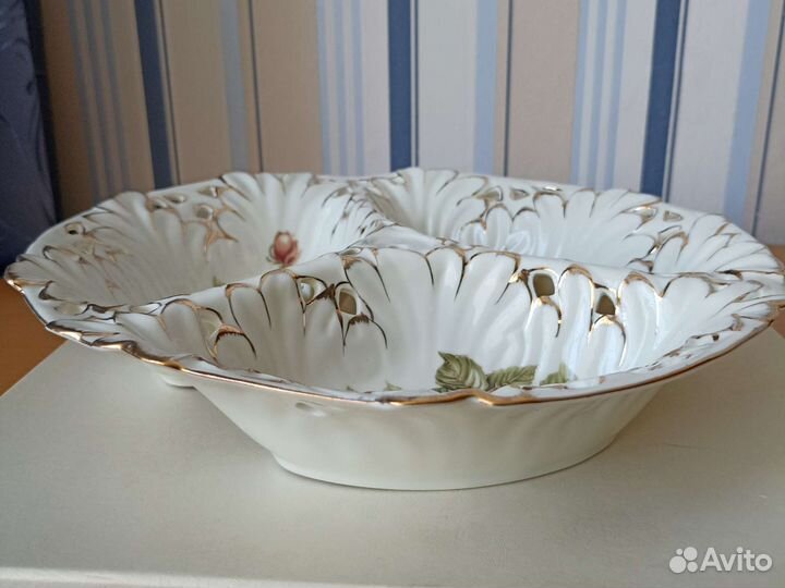 Менажница ваза для фруктов фарфор подарок